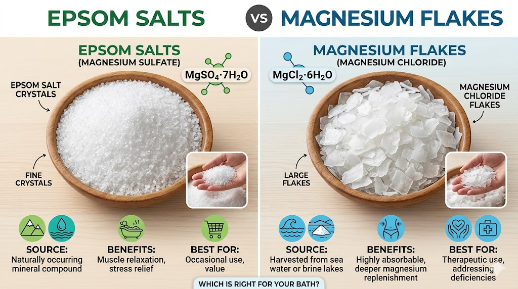 magnesium flakes vs epsom salts